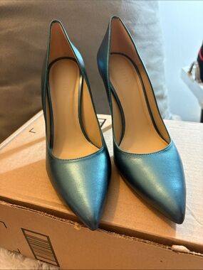 Ted Baker Teal Pointed-Toe Stiletto Pumps